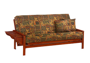 The Winston Futon Sofa Sleeper - Dark Cherry